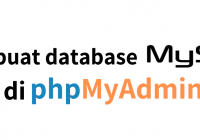 membuat database MySQL di phpMyAdmin