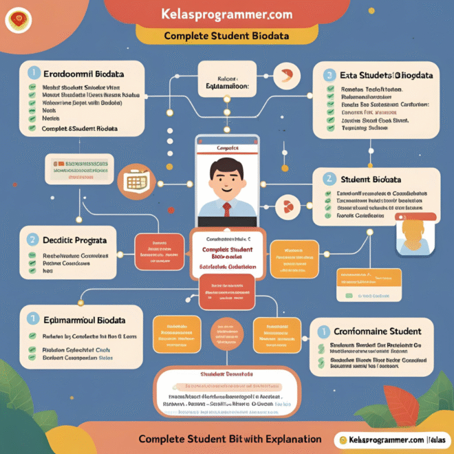 Contoh Program C Biodata Mahasiswa Lengkap dengan Penjelasan