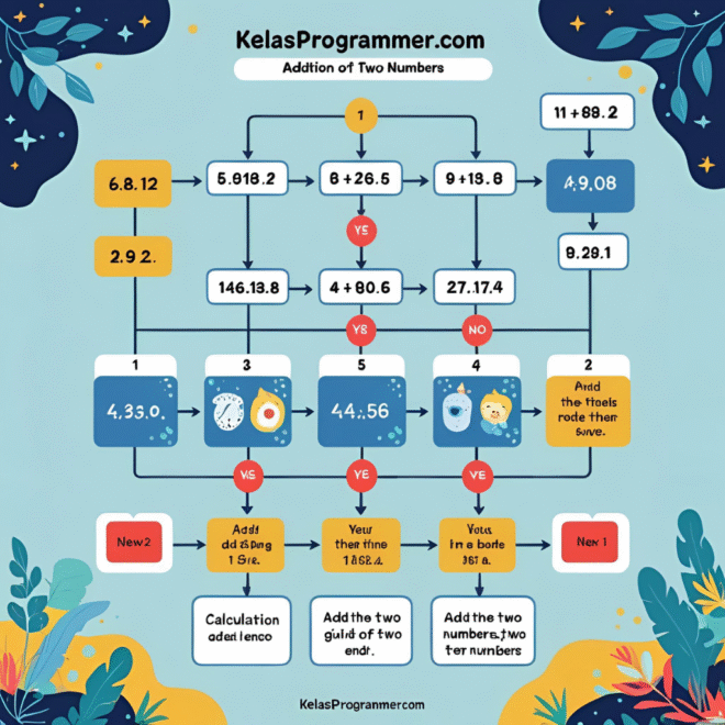 Flowchart Menghitung Penjumlahan 2 Bilangan