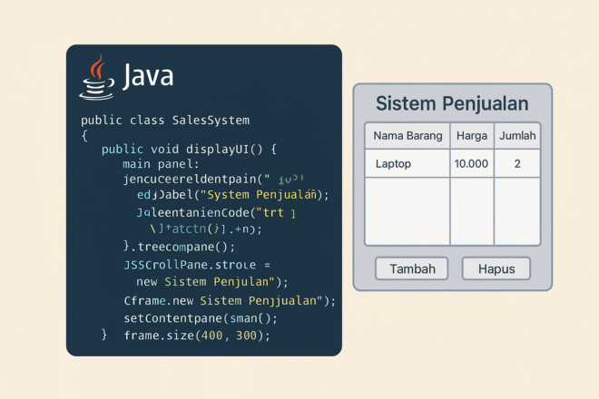 Java Retail System Interface and Code