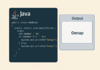 Java code editor dengan output ganjil/genap