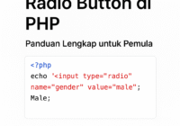 membuat button radio di php