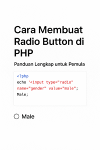 membuat button radio di php